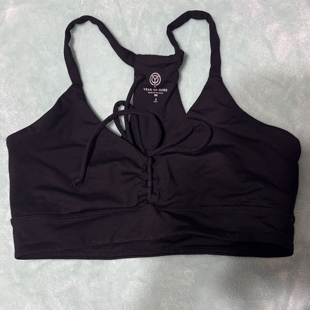 Year of Ours Classic Rumble Boxing Black Sports Bra